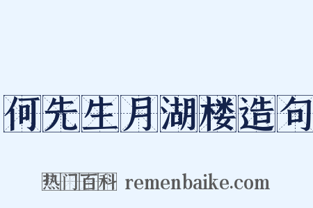 何先生月湖楼造句是什么意思的图片